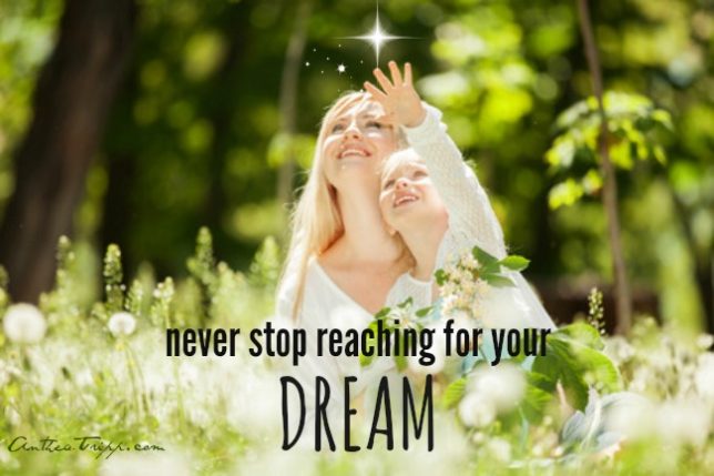 never stop reaching for dream